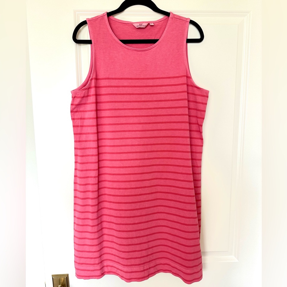 Vineyard Vines Pink Striped Sleeveless Dress